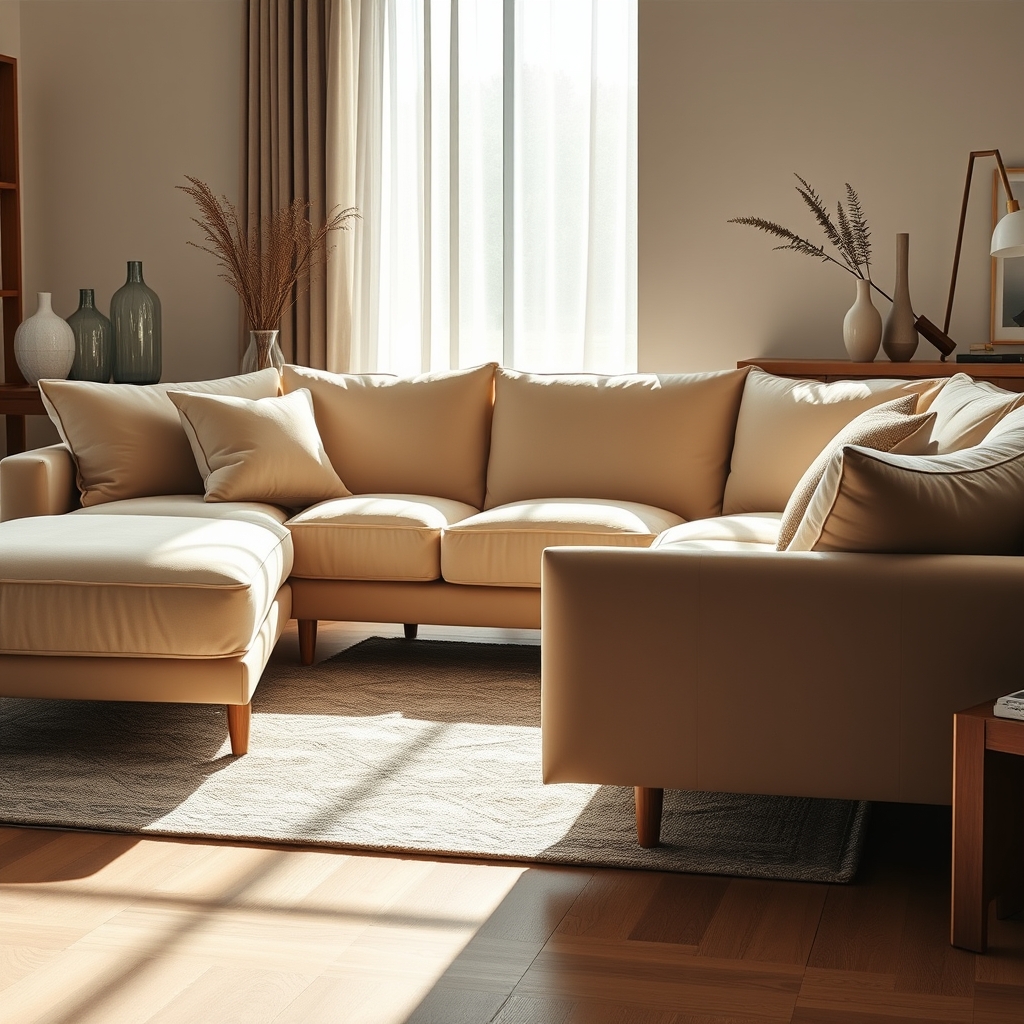 velvet sofa in action