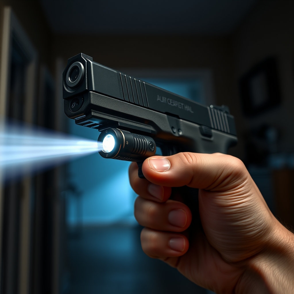 weapon light in action